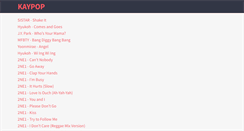 Desktop Screenshot of kaypop.com